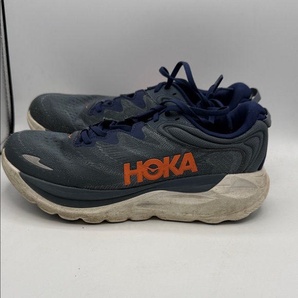 Hoka GAVIOTA 6 Men's 10 2E wide shoe Dark Gray and Orange  no insoles S22 - Picture 3 of 6